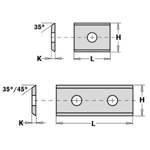 Cuchillas estándar - 2 cortes CMT 790.00 (10uds)