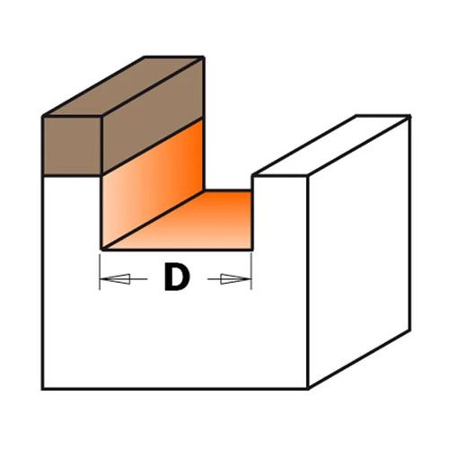 Fresa para ranurar con rodamiento guía (corta) CMT - Imagen 2