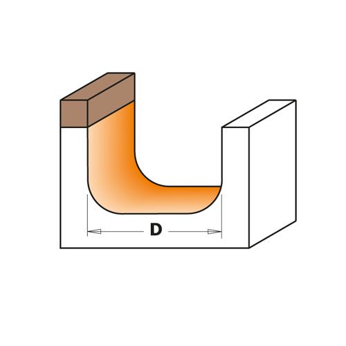 Fresa para envases de madera con rodamiento guía CMT 7/851B - Imagen 2