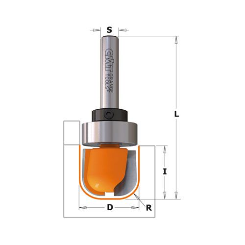 Fresa para envases de madera con rodamiento guía CMT 7/851B