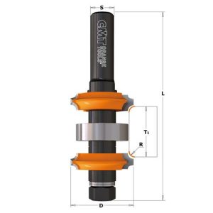 Fresa ajustable de doble radio cóncavo CMT 8/900.622