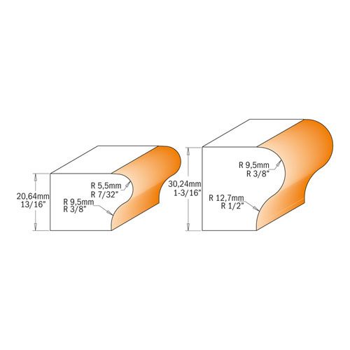 Fresa perfilada para puertas y ventanas CMT 8/955.804-805 - Imagen 2