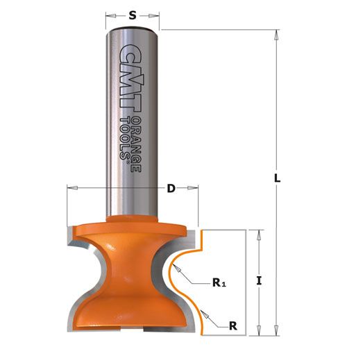 Fresa perfilada para puertas y ventanas CMT 8/955.804-805