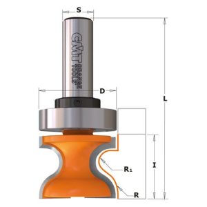 Fresa perfilada para puertas y ventanas con rodamiento guía CMT 8/955.804-805B