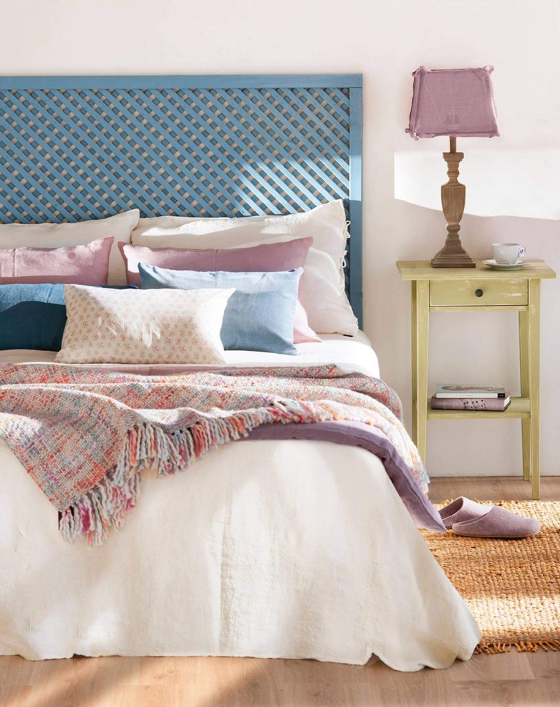 Cabecero de cama con valla de jardín