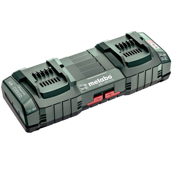 Cargador rápido ASC 145 Duo "AIR COOLED" Metabo
