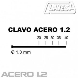 Clavo 1.2 acero NT con cabeza