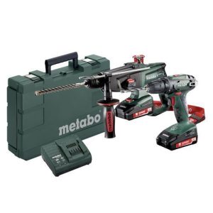 Combo set taladro atornillador + martillo combinado 2.3.2 BS + KHA Metabo(18V/2,0Ah) 2 baterías