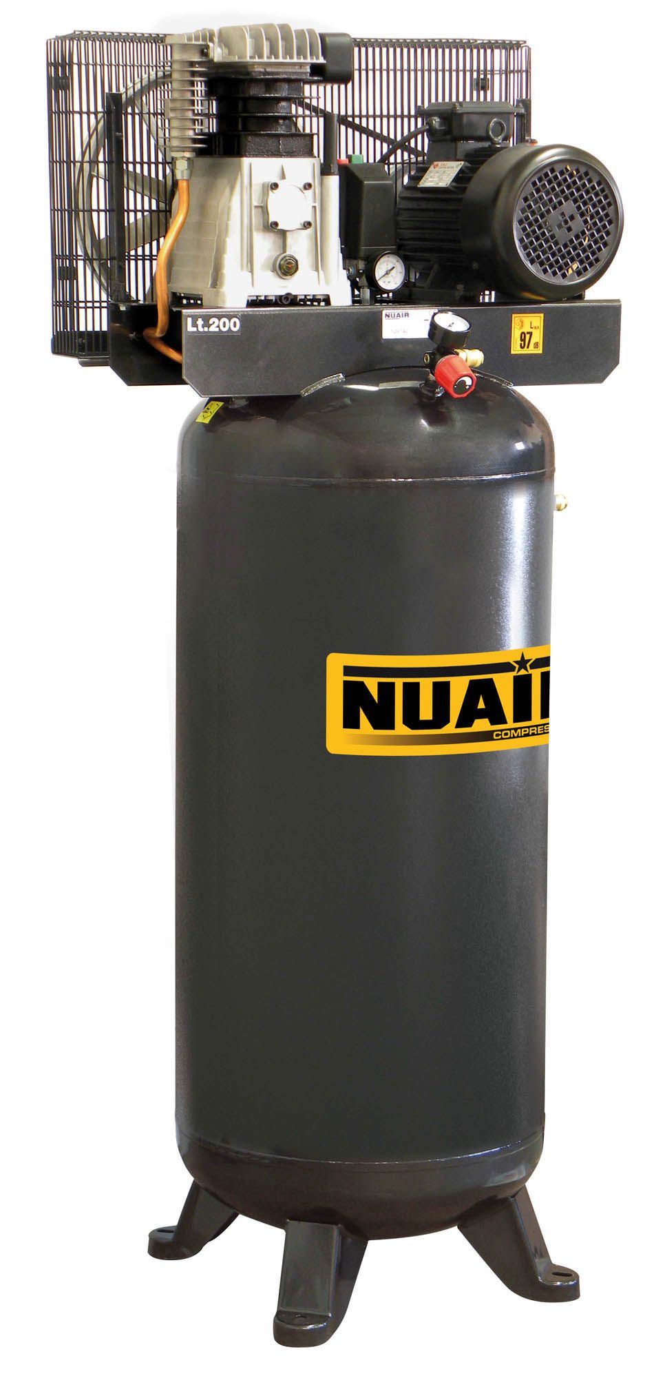 Compresor de pistón vertical Nuair B3800B/3FTV/200 (3Hp/200L) - Imagen 2