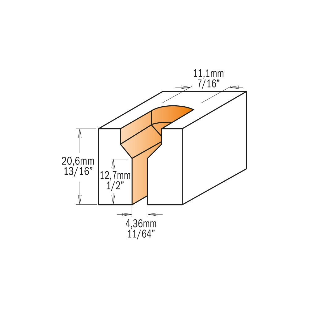 Fresa para asientos para tornillos con cabeza avellanada CMT - Imagen 3
