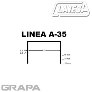 Grapa 35 de cartón (en peine)