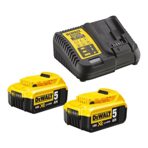 Kit 2 Baterías carril 18V/5.0Ah + Cargador 10.8V-14.4V-18V carril Li-Ion DeWALT DCB115P2-QW