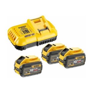 Kit 3 Baterías carril FLEXVOLT 54/18V 9.0Ah + Cargador  XR FLEXVOLT DeWALT DCB118X3-QW
