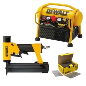 Kit Clavadora Pin de Acabado + Compresor 6L + Mini-Pin 0,6x15mm DeWALT CPROF374