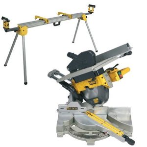 Kit Ingletadora Telescópica mesa Superior 1600w (Ø305) + Banco de trabajo DeWALT CPROF109