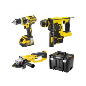 Kit Taladro Percutor + Martillo + Amoladora + Batería 5,0Ah DeWALT CPROF265