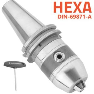Portabrocas de precisión con cono integrado y llave hexagonal HEXA-SYSTEM DIN-69871 A Llambrich