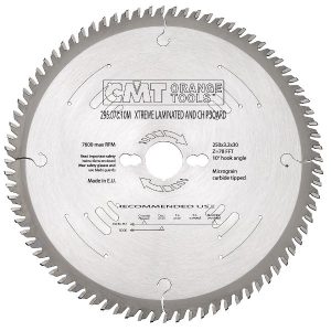 Sierra circular para melamina y laminados CMT Ø300x3.2x30 Z96 10ºFFT